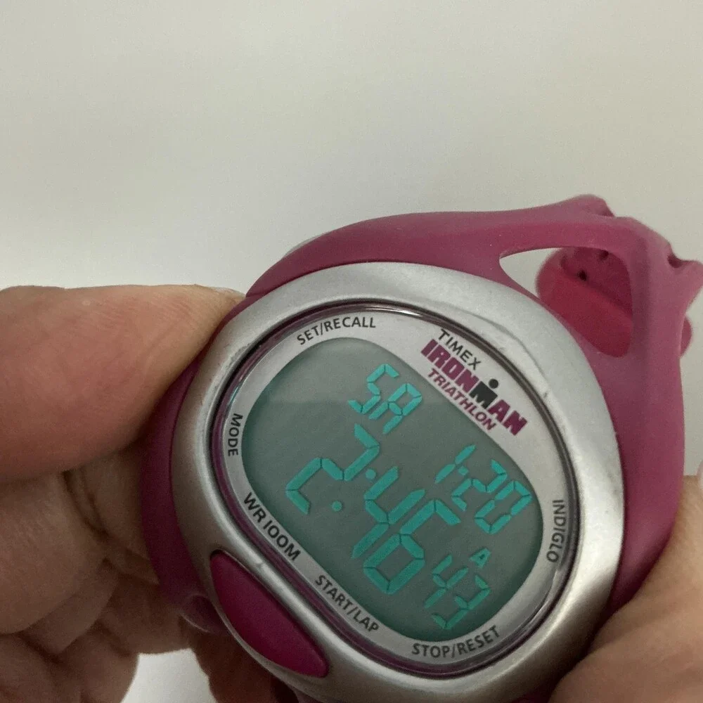 Timex Ironman Triathlon Womens Watch 39mm Pink Digital Indiglo New Battery